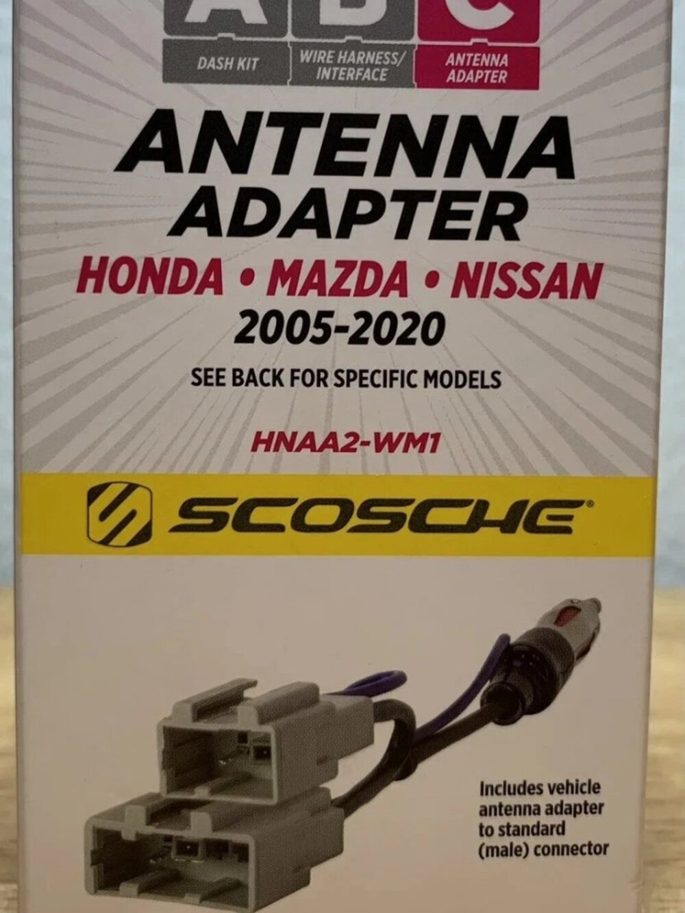 SCOSCHE Antenna Adapter HNAA2-WM1 Honda Mazda Nissan 2005-2020 - Sealed Box